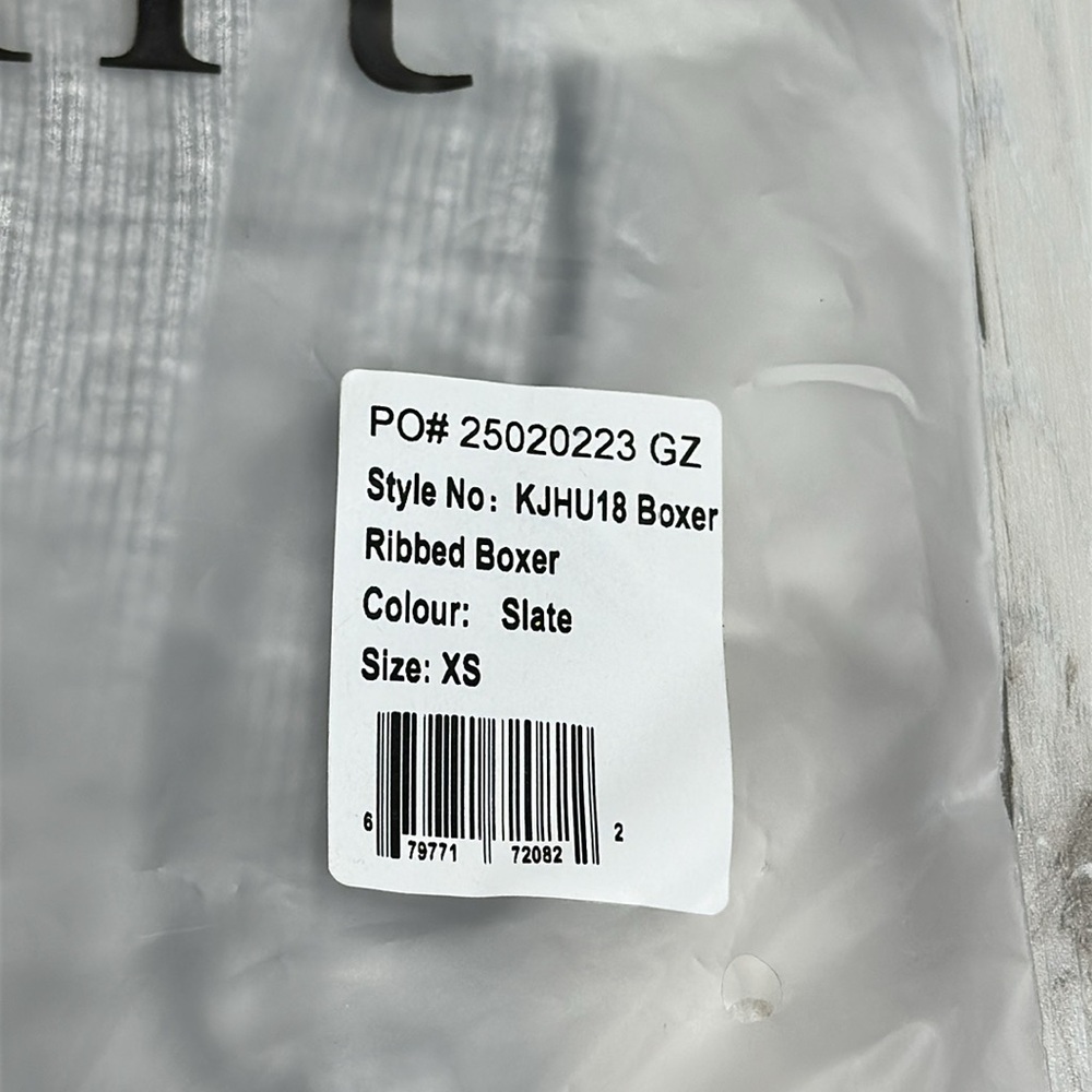 Comfrt Ribbed Contour Boxer Slate‎ XS New With Tags - Picture 6 of 7